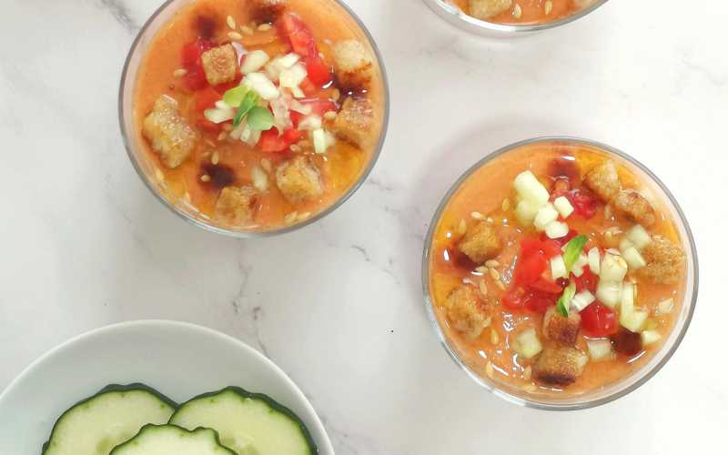 Salmorejo con AOVE Picual Temprano